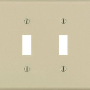 Leviton Ivory 4 gang Thermoset Plastic Toggle Wall Plate 1 pk