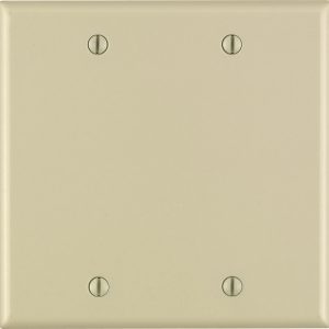 Leviton Ivory 2 gang Thermoset Plastic Blank Wall Plate 1 pk