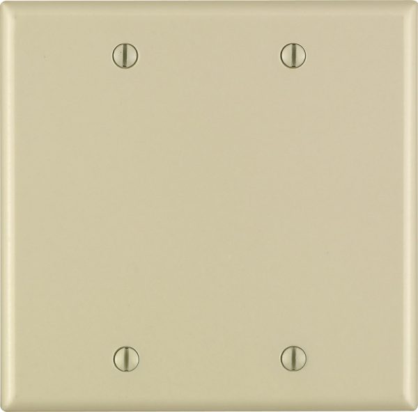 Leviton Ivory 2 gang Thermoset Plastic Blank Wall Plate 1 pk