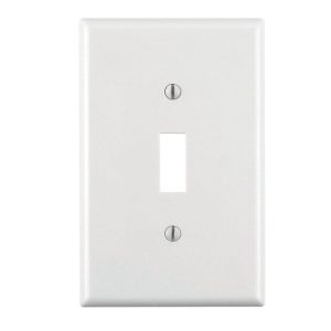 Leviton White 1 gang Thermoset Plastic Toggle Wall Plate 1 pk