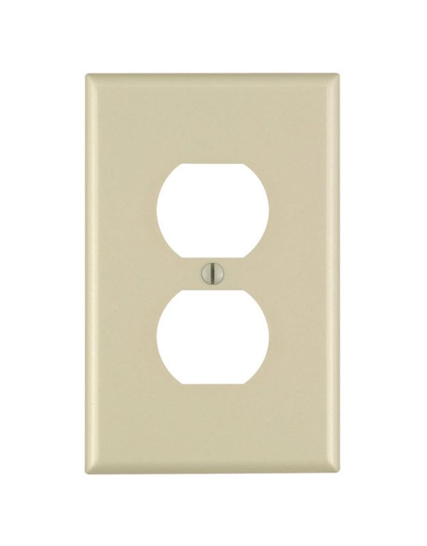 Leviton Decora Ivory 1 gang Plastic Duplex Outlet Wall Plate 1 pk