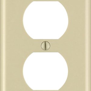 Leviton Ivory 1 gang Thermoset Plastic Duplex Outlet Wall Plate 10 pk