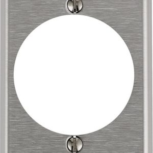 Leviton Silver 1 gang Stainless Steel Outlet Wall Plate 1 pk