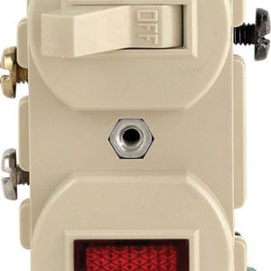 Leviton 15 amps Single Pole Combination Switch w/ Pilot Ivory 1 pk