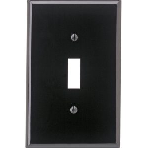 Leviton Midway Black 1 gang Nylon Toggle Wall Plate 1 pc