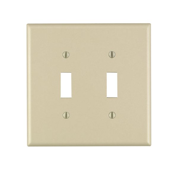 Leviton 2 gang Plastic Wall Plate 1 pk