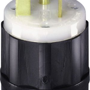 Leviton Industrial Nylon Ground/Straight Blade Plug 5-20P 18-10 AWG 2 Pole 3 Wire