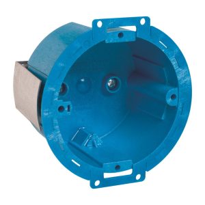 Carlon 14-1/2 cu in Round Thermoplastic 1 gang Electrical Ceiling Box Blue