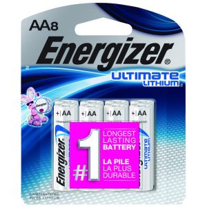 Energizer Ultimate Lithium Ion AA 1.5 V 3 Ah Electronics Battery L91BP-8 8 pk