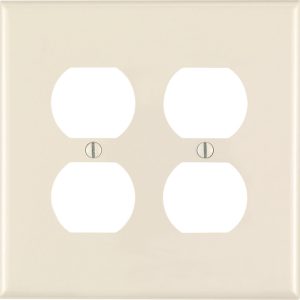 Leviton Midway Almond 2 gang Nylon Duplex Outlet Wall Plate 1 pk