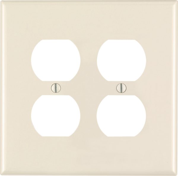 Leviton Midway Almond 2 gang Nylon Duplex Outlet Wall Plate 1 pk
