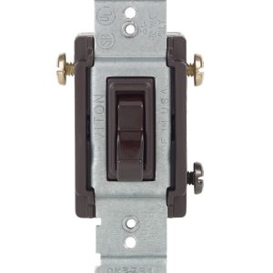 Leviton 15 amps Toggle Switch Brown 1 pk