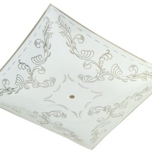 Westinghouse Square White Glass Fan/Fixture Shade 1 pk