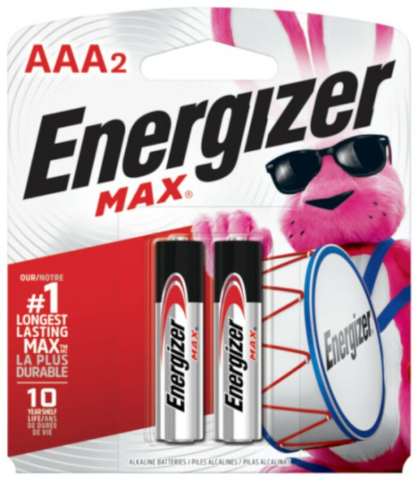 Energizer Max AAA Alkaline Batteries 2 pk Carded