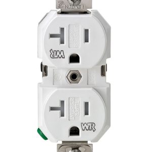 Leviton 20 amps 125 V Duplex White Outlet 5-20R 1 pk