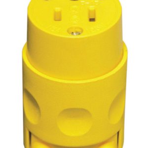 Leviton Residential PVC Ground/Straight Blade Connector 5-15R 2 Pole 3 Wire
