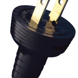Leviton Commercial and Residential Vinyl Straight Blade Plug 1-15P 18-14 AWG 2 Pole 2 Wire