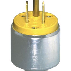 Leviton Commercial Armored Ground/Straight Blade Plug 5-15P 18-12 AWG 2 Pole 3 Wire