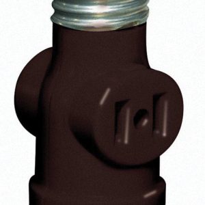 Leviton Plastic Medium Base Socket Adapter 1 pk