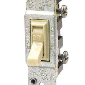 Leviton 15 amps Toggle Switch Ivory 1 pk