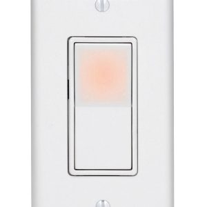 Leviton Decora 15 amps Three Pole 3-Way Illuminated Rocker Switch White 1 pk
