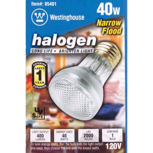 Westinghouse 40 W PAR16 Floodlight Halogen Bulb 400 lm Bright White 1 pk