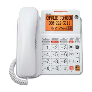 AT&T 1 Handle Digital Big Button Telephone White