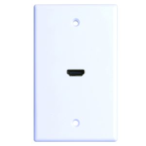 Monster Just Hook It Up White 1 gang Plastic HDMI Wall Plate 1 pk