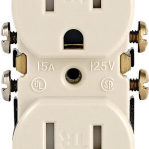 Leviton 15 amps 125 V Duplex Light Almond Outlet 5-15R 1 pk