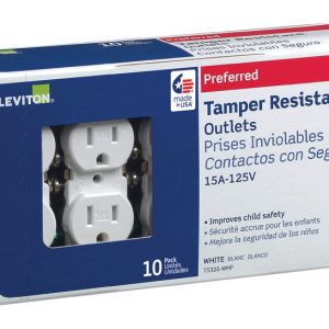 Leviton 15 amps 125 V Duplex White Outlet 5-15R 10 pk