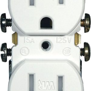 Leviton 15 amps 125 V Duplex White Outlet 5-15R 1 pk