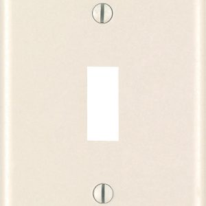 Leviton Almond 1 gang Plastic Toggle Wall Plate 1 pk