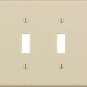 Leviton Almond 4 gang Thermoset Plastic Toggle Wall Plate 1 pk