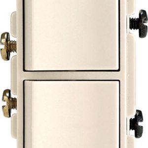 Leviton Decora 15 amps Single Pole Combination AC Quiet Switch Light Almond 1 pk