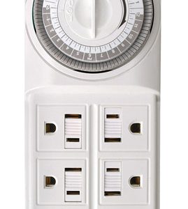 Woods Indoor 8 Outlet Timer Power Strip 125 V White