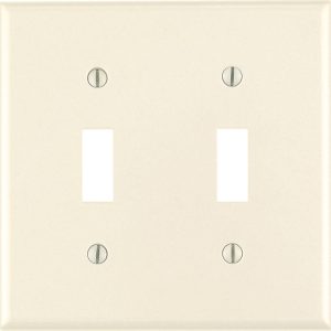 Leviton Almond 2 gang Thermoset Plastic Toggle Wall Plate 1 pk