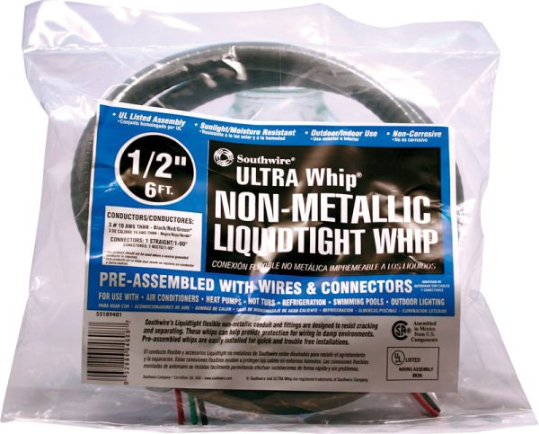 Southwire 1/2 in. D X 6 ft. L Flexible Electrical Conduit