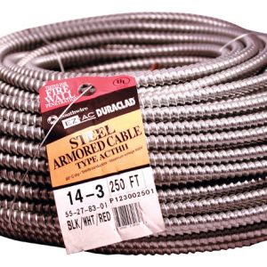 Southwire 250 ft. 14/3 Solid Steel Armored AC Cable