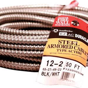 Southwire 50 ft. 12/2 Solid Steel Armored AC Cable