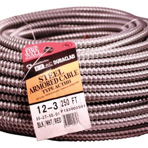 Southwire 250 ft. 12/3 Solid Steel Armored AC Cable