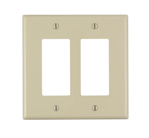 Leviton Midway Ivory 2 gang Nylon GFCI/Rocker Wall Plate 1 pk