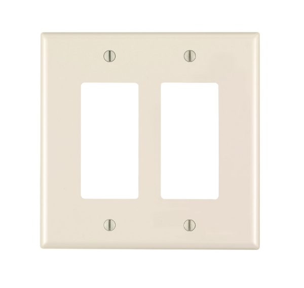 Leviton Decora Light Almond 2 gang Nylon Duplex Wall Plate 1 pk