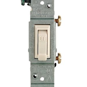 Leviton 15 amps Single Pole Toggle AC Quiet Switch Light Almond 10 pk