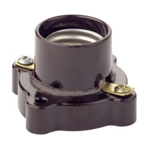 Leviton Phenolic Incandescent Medium Base Poney Cleat Socket 1 pk