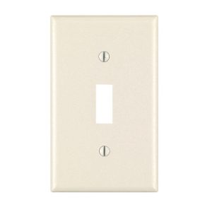 Leviton Light Almond 1 gang Thermoset Plastic Toggle Wall Plate 10 pk