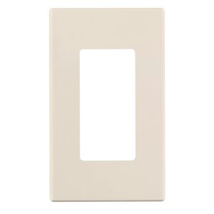 Leviton Almond 1 gang Polycarbonate GFCI/Rocker Wall Plate 1 pk
