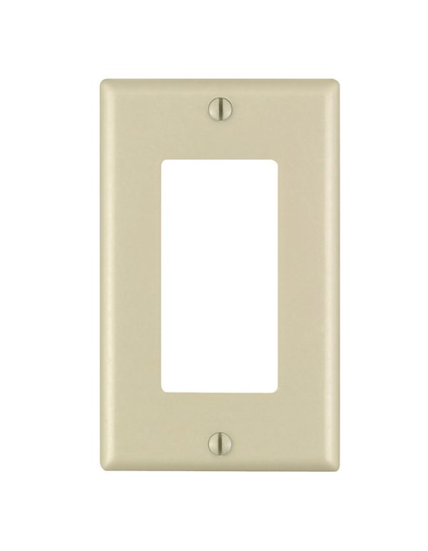 Leviton Decora Ivory 1 gang Thermoset Plastic GFCI/Rocker Wall Plate 10 pk