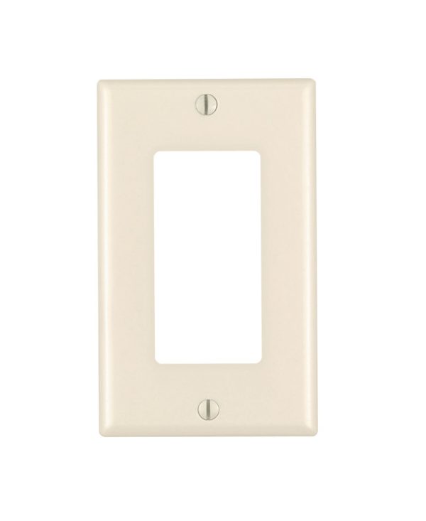 Leviton Decora Almond 1 gang Thermoset Plastic GFCI/Rocker Wall Plate 10 pk