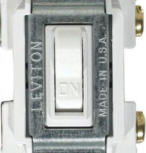 Leviton 15 amps Single Pole Toggle AC Quiet Switch White 1 pk