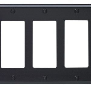 Leviton Black 3 gang Thermoset Plastic GFCI/Rocker Wall Plate 1 pk